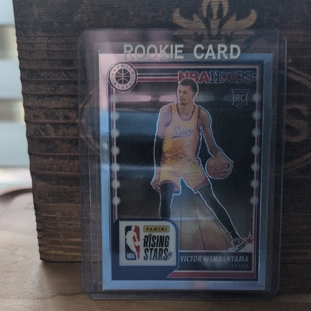 2023-24 Hoops Premium Stock Victor Wembanyama Rising Stars Rookie Card Spurs 🔥